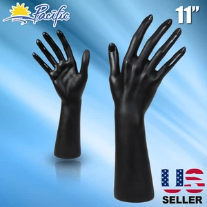 Female Black Mannequin Hand Display Jewelry Bracelet ring glove Stand holder - Picture 1 of 3