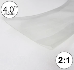 4"" ID Clear Hitzeschrumpfrohr 2:1 Verhältnis 4,0"" Folie (4 Fuß) Zoll/Fuß/Fuß/bis 100 mm - Bild 1 von 3