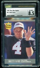 BRETT FAVRE 1991 Fleer Ultra Update #U-1 Atlanta Falcons Rookie RC HOF CSG 8.5