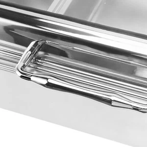 US Chafing Dish Buffet Set 9L Stainless Steel Rectangle Alcohol Heated Catering - Picture 1 of 24