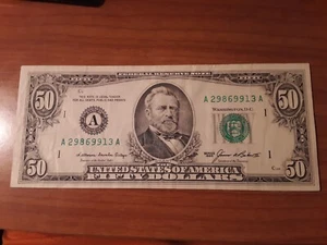 1985 $50 Boston Federal Reserve Note Bill - Picture 1 of 2