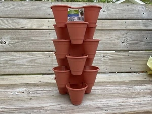 6 Tier Stackable Vertical Plastic Planter Mini Garden Herb Indoor/Outdoor SMALL - Picture 1 of 9