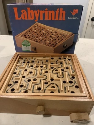 Juego de mesa de madera Laberinto de Cardinal No. Caja Bolas 190 W Completa Vintage Nueva Foto 1 de 4