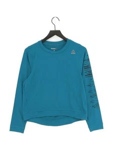 Reebok Women's T-Shirt M Blue Polyester with Spandex Basic - Picture 1 of 5