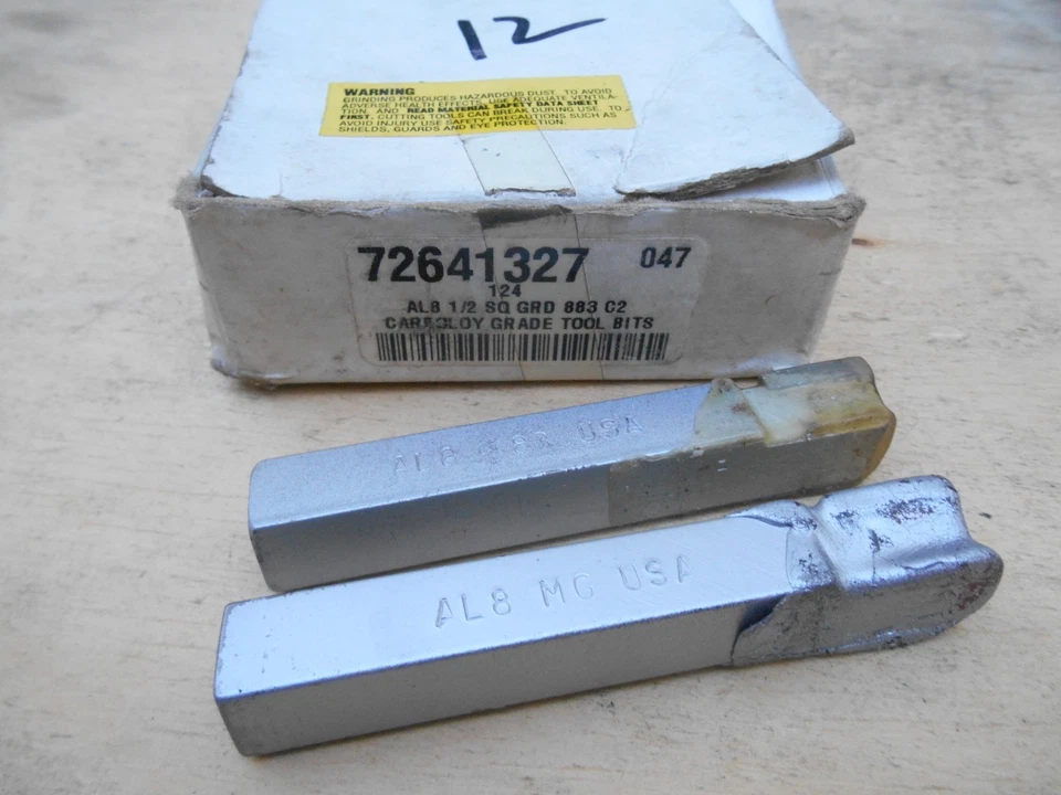 AL 8 BRAZED CARBIDE TOOL BITS , GR 883 , & MG , 11 PIECES , USA - Image 1 of 1