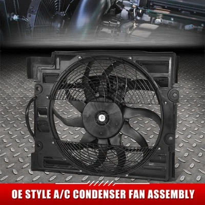 Conjunto de ventilador de radiador de refrigeración individual delantero negro estilo OE para BMW 540I 97-98 Foto 1 de 3