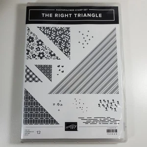 Stampin Up 153625 The Right Triangle Photopolymer Stamp Set 12 Pcs Shapes Unused - Picture 1 of 4