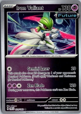 Iron Valiant - SV05: Temporal Forces #079/162 Reverse Holo Uncommon - Image 1 of 2