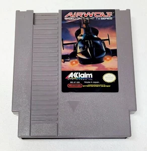 AIRWOLF (Nintendo NES, 1989) Authentic Game Cartridge TESTED & WORKS - Picture 1 of 9