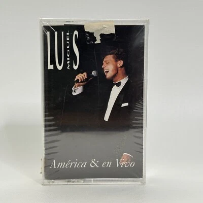 Luis Miguel Cassette America & en Vivo 1992 Warner No se Tu Inolvidable Rare New - Image 1 of 3