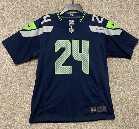 Nike NFL Seattle Seahawks Marshawn Lynch Football Jersey YOUTH Size Large Cover