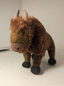 Wildlife Artists Plush Bison Stuffed Animal 10 Inch Brown Zoo Buffalo Kids Gift - Picture 1 of 9