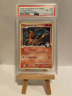 Pokémon PSA 8 NM - MT 2009 Pokemon Platinum Supreme Victors 20/147 Charizard G - Image 1 of 4