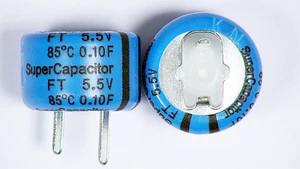1 x Supercondensador KEMET 0.1F Supercap FT Serie 5.5V Memoria de CC Respaldo TH PCB - Imagen 1 de 1