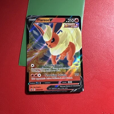 Flareon V - SWSH149 - Pokemon Promo Sword & Shield Ultra Rare Holo Card NM - Image 1 of 2