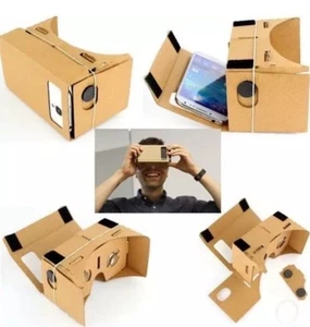 X2 Cardboard 3D VR Virtual Reality Google Headset Movie Games Glasses for Phones - Picture 1 of 5