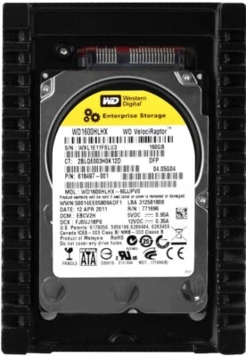 Western Digital VelociRaptor WD1600HLHX 160GB 10000RPM 32MB SATA II 3.5" Inch - Image 1 of 3