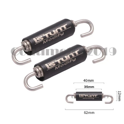 2Pcs 62mm Springs Hooks Stainless Steel Scooter Motorcycle Exhaust Pipe Muffler - Image 1 of 4