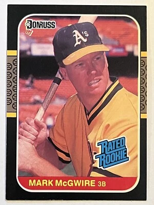 Donruss Mark McGwire 1987 clasificación #46 novato Oakland Athletics A’s 5 Foto 1 de 2