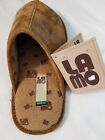 LAMO Women's Slippers Terry-Lined Suede Scuffs Chestnut