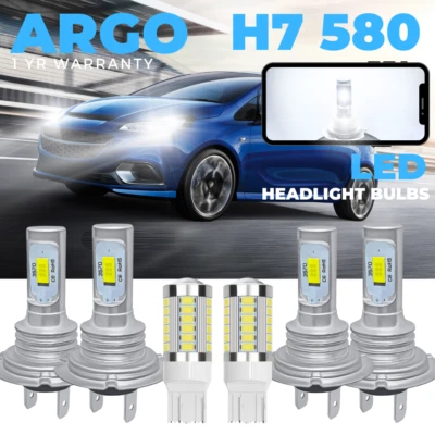 For Vauxhall Corsa E Led Headlight Dipped Main White 2014-2019 DRL Light Bulbs - Image 1 of 4