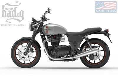 Bolso con cubierta lateral Triumph NEGRO cuero de vaca cuero de grano superior - TSB04 BAD&G personalizado Foto 1 de 4