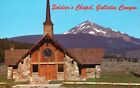 Postcard MT Gallatin Canyon Highway Soldier's Chapel Lone Mt Vintage PC f879