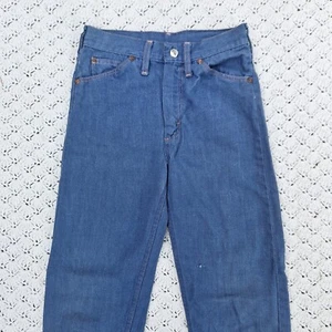 Vtg JC Penney Ranchcraft Kids Denim Pants Talon 42 Zipper Blue Jeans - 24 - Picture 1 of 10