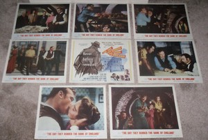 THE DAY THEY ROBBED THE BANK OF ENGLAND original 1960 lobby card set ALDO RAY