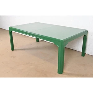 Drexel Heritage Mid-Century Hollywood Regency Green Dining Table, Refinished - Picture 1 of 9