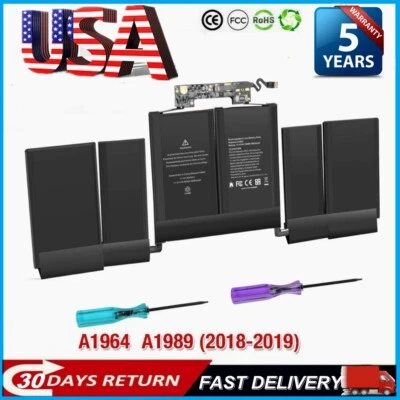 A1964 Battery for MacBook Pro 13" A1989 Mid 2018 2019 / A2251 2020 EMC 3214 3348 - Image 1 of 4