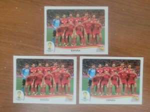 3  2014 Panini FIFA World Cup Brazil Album Stickers Team España Spain #109