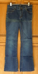 Faded Glory Youth Size 14 Distressed Bootcut Blue Jeans - Picture 1 of 3