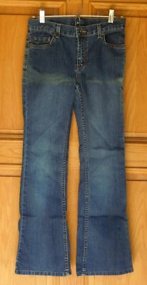 Pantalones de mezclilla azules desteñidos Glory juveniles talla 14 desgastados Bootcut Foto 1 de 3