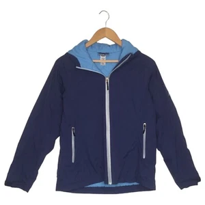 REI Jacket Girls XL 18 Waterproof Full Zip Hoodie Quilted Lined Pockets Blue - Picture 1 of 18