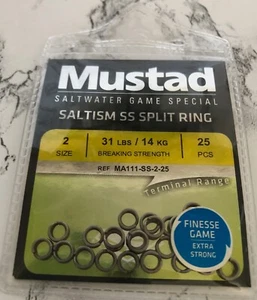 Mustad Saltism SS Split Ring Size 2 - Picture 1 of 2