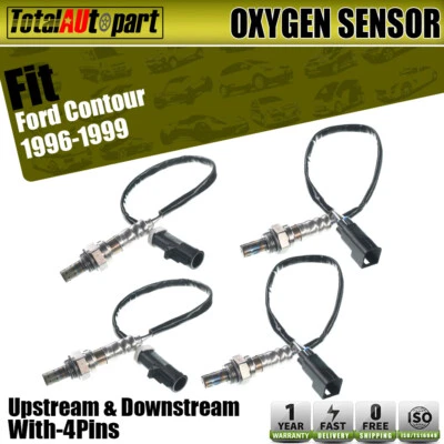 4x O2 Oxygen Sensors 4 Wires for Ford Contour 96-99 2.5L Upstream & Downstream - Imagem 1 de 4