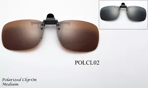 Polarized Clip On Flip Up Glasses Glare Block Sunglasses 100% UV Protection - Picture 1 of 10