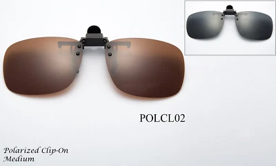 Polarized Clip On Flip Up Glasses Glare Block Sunglasses 100% UV Protection  - Image 1 of 3