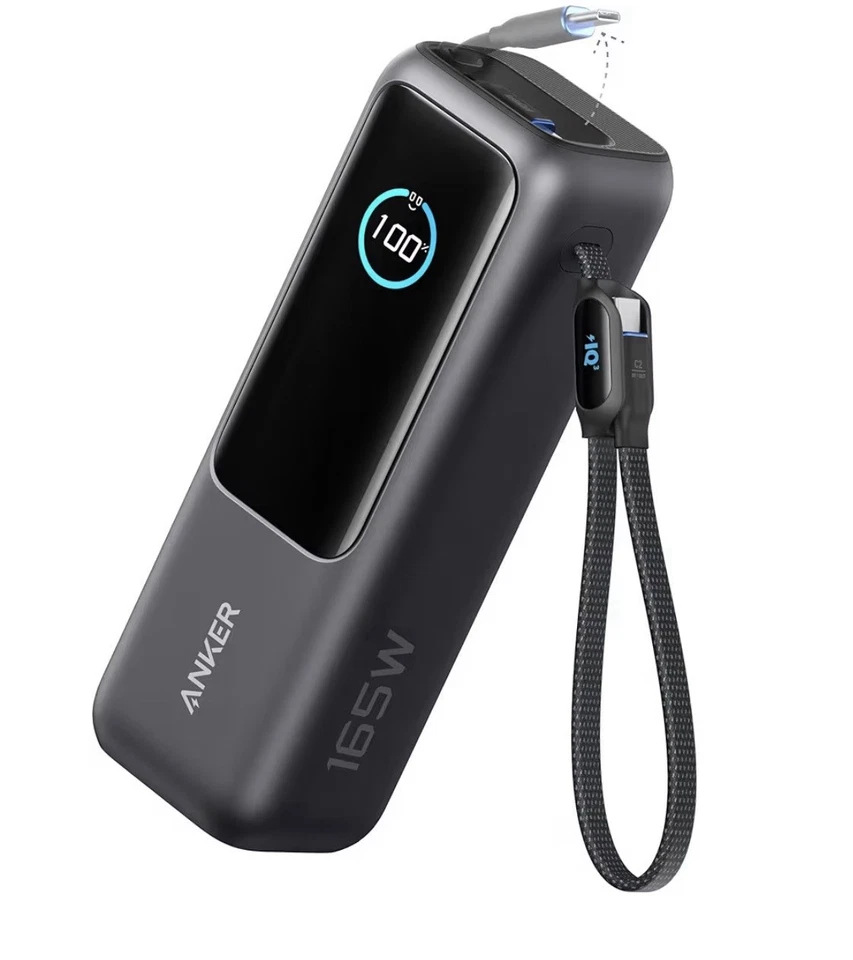Anker 25000mAh Power Bank Triple 100W USB-C Fast Charge Built-in Cables - SEALED - Image 1 of 1