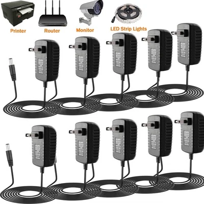 Adaptador de fuente de alimentación AC/DC 12V 2A para cámara de seguridad CCTV/Tira de luz LED Foto 1 de 4