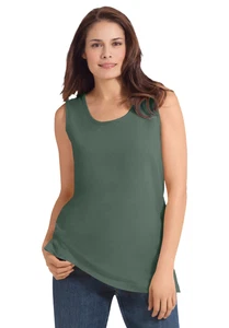 Woman Within Plus Size Perfect Scoopneck Tank - Picture 1 of 126