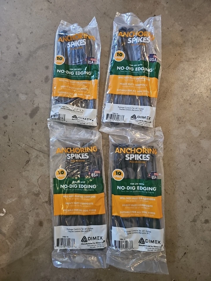 Dimex 10-pack Anchor Spikes EasyFlex Plastic Landscape Border Edging Garden B2