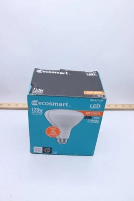 EcoSmart Flood Light Dimmable LED Light Bulb BR40 2700K Soft White 120W Eqv - Image 1 of 4
