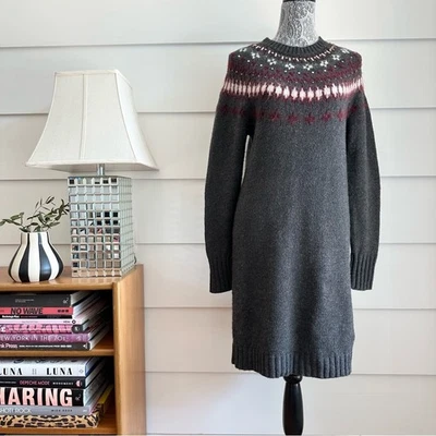 J.Crew Fair Isle Sweater Dress Embellished Holiday Dress NWT size S - Image 1 of 4