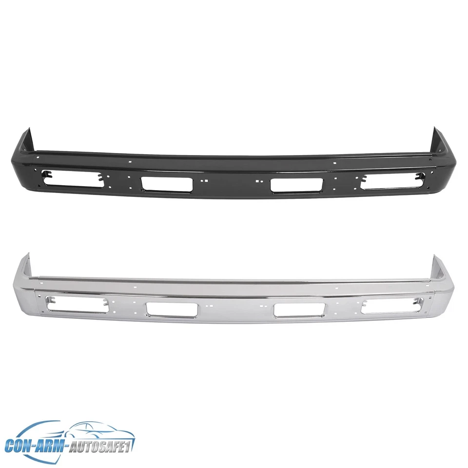 Front Bumper Face Bar+End Cap For Nissan 720 Pickup D21 1983-85 2WD Chrome/Black - Image 1 of 1