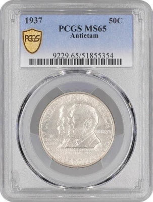 USA half dollar 1937, PCGS MS65, "75th Anniversary - Battle of Antietam" - Image 1 of 2