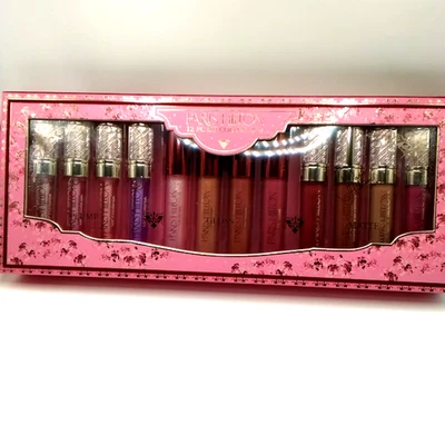 Paris Hilton Ultimate Lip Party 12 piezas lápiz labial brillo colección rellena conjunto de regalo Foto 1 de 4