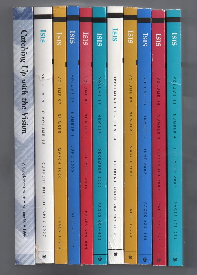 Lote De 11 N° Isis Historia De La Ciencia 2006 2007 Rossiter - Imagen 1 de 1