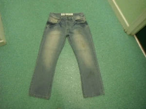 Pantalones de mezclilla para hombre Smith & Jones rectos cintura 34"" pierna 30"" color azul mediano descolorido - Imagen 1 de 6